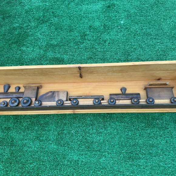 Train Shelf Wooden Train Set Decor